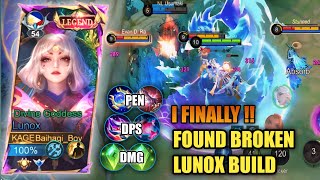 FINALLY I FOUND THE BEST LUNOX BUILD THIS SEASON 🔥 must try [upl. by Dempster981]