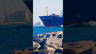 BSG BONAIRE PLOWING THROUGH ⚓🌊🌊 😲 ship wow epic waves containership oiltanker roughseas sea [upl. by Jake]