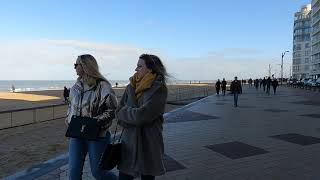 KnokkeHeist Promenade amp Beach Walk  Belguim 🇧🇪  4K [upl. by Sidnee219]