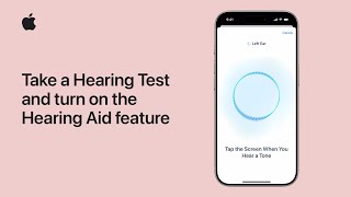 How to take a Hearing Test and turn on the Hearing Aid feature  Apple Support [upl. by Aehsa]