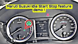 Maruti Suzuki Idle Start Stop feature Demo  marutisuzuki [upl. by Ardiedal]