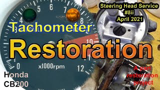 Honda CB200  Front End Strip  P8ii Tachometer  Restoration Pt 01 [upl. by Gordon]