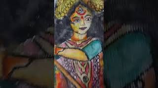 Durga maa drawing in canvas [upl. by Shwalb]