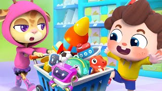 Grocery Store Shopping  Lets Go Shopping  Good Habits  Kids Songs  BabyBus [upl. by Ahsimaj]