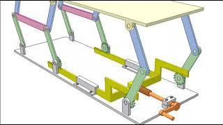 Lift of double parallelogram mechanism 1 [upl. by Tallula]