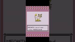 Evolution Of Meowth Into Persian In Gen 1  Pokemon Red shorts [upl. by Atteiluj]