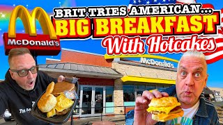 A Brit Tries an American McDonalds BIG Breakfast with Hotcakes [upl. by Kurtis241]