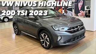 VW Nivus Highline 200 TSI 2023  Linha 2023 em detalhes 4K HDR [upl. by Mariya]