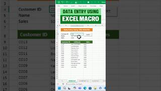 The FASTEST Way to Enter Data Using Excel MACRO shorts exceltips exceltricks [upl. by Seline683]