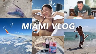 travel with me to Miami ☀️ beach day new nails colombian food family [upl. by Tahp]