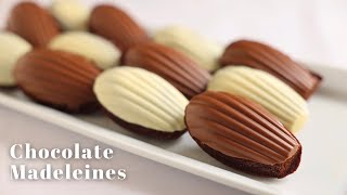 Chocolate Madeleines with Chocolate Shell  Chocolate Madeleine Recipe  ASMR Baking [upl. by Dollar931]