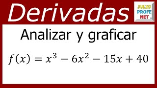 APLICACIÓN DE LA DERIVADA AL TRAZADO DE CURVAS  Ejercicio 2 [upl. by Abijah301]