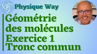 ChimieGéométrie de quelques moléculesExercice 1Tronc commun scientifique [upl. by Refinneg]