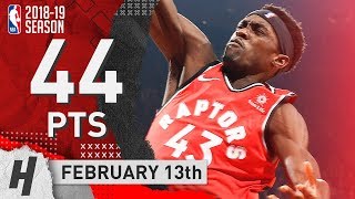 Pascal Siakam UNREAL Full Highlights Raptors vs Wizards 20190213  44 Points 10 Reb CareerHIGH [upl. by Eidnak581]