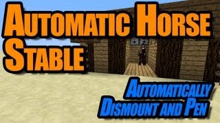 Minecraft  Automatic Horse Stable System [upl. by Ennad]