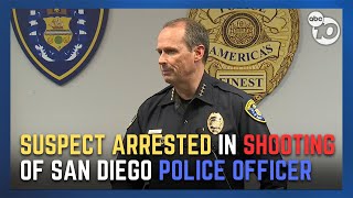 Man arrested after San Diego Police officer shot in Chollas Creek [upl. by Derina317]