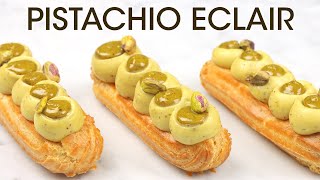 Best Eclair Recipe Pistachio Eclair Classic French Pastry  How To Cuisine [upl. by Fineman]