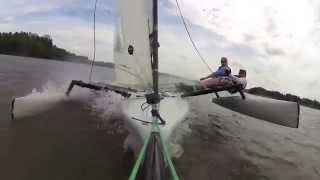 Weta Trimaran Sailing in Heavy Winds [upl. by Procto997]