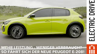 2024 Peugeot E208 Fahrbericht  Test Mehr Leistung  weniger Verbrauch Klappt das im Alltag [upl. by Eibrik]