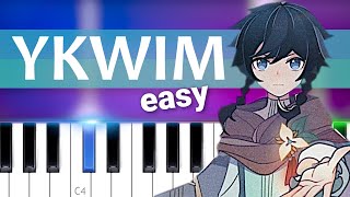 YKWIM  Yot Club  EASY PIANO TUTORIAL [upl. by Cathlene]