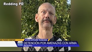 Detenido un sospechoso tras amenazar con un rifle a sus compañeros de piso en Redding [upl. by Marabelle67]