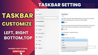 How to Change Taskbar Location on Screen in Windows  PC amp Laptop Guide [upl. by Adnolahs]