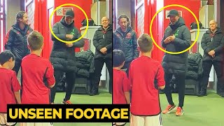 Jurgen Klopp look so humble joking with Man United young ballboys in tunnel  Football News Today [upl. by Terces]