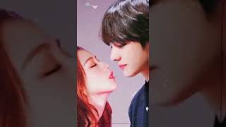 jisoo jennie amp v  💜💜💜 💋 kiss BTS  ❤️❤️ [upl. by Ramor]