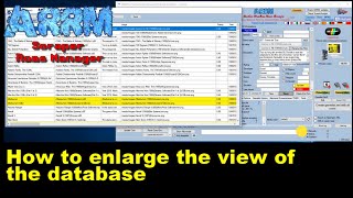 ARRM  how to enlarge the view of the Database [upl. by Hansen537]