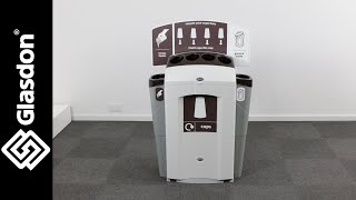 Glasdon UK  Demonstration  Nexus® 100 Cup Recycling Station [upl. by Cale]