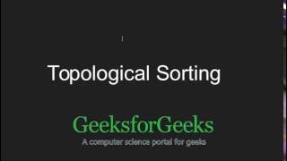 Topological Sorting  GeeksforGeeks [upl. by Muhammad]