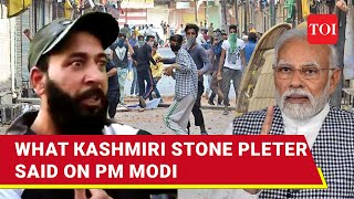 Once A Stone Pelter Kashmiri Man Reveals Why He Loves PM Modi  PM Modi Kashmir Visit Today  Watch [upl. by Marlette]