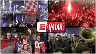 IMPRESIONANTE LA LOCURA DE LOS FANS CROATAS en los festejos DE Zagreb tras eliminar a BRASIL  Catar [upl. by Eidnil]