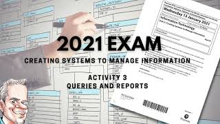 BTEC Level 3 Database 2021 Exam  Part A  Questions 3 and 4  Queries and Reports [upl. by Enida]