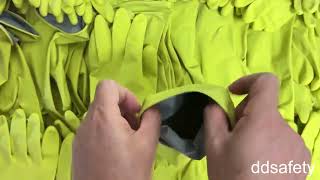 Yellow latex household gloves [upl. by Icak]