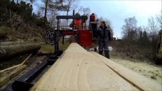 Jonsered 6000 Sawmill  Converted form 2 to 4stroke BampS engine [upl. by Eissej]