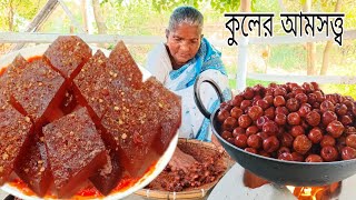 এই ভাবে শুকনো বরইয়ের আমসত্ব বরইসত্ত্ব বানিয়ে ১ বছর সংরক্ষণ করুন  Aamsotto recipe in bengali [upl. by Adohr]