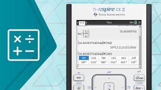 Find Sine Cosine and Tangent on the TINspire CX II Graphing Calculator [upl. by Blithe]