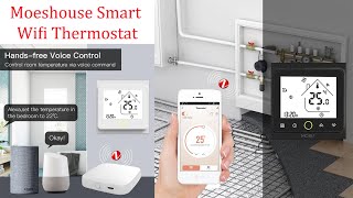 Moeshouse Smart Wifi Thermostat Temperature Controller How To SetUp [upl. by Maples]