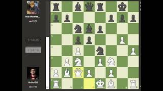 Anish Giri VS Max Warmerdam 2024tatasteelchessmasters ROUND 13 [upl. by Nyrb29]