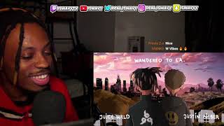 IsWavy Reacts To Juice WRLD amp Justin Bieber  Wandered To LA Official Audio [upl. by Anaiad]