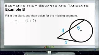 Segments from Secants and Tangents Examples Basic Geometry Concepts [upl. by Sidonie325]