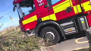 Dorset amp Wiltshire Fire and Rescue Scania P280 at Hengistbury Head part 2 [upl. by Batsheva]