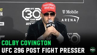 Colby Covington quotI dont regret my Leon Edwards dad comments  I want to fight Wonderboyquot [upl. by Bayly540]