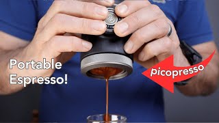 Wacaco Picopresso Portable Espresso Maker Review amp Test [upl. by Esorbma]