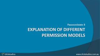 Passwordstate 8  Permission Models [upl. by Ayhtin924]