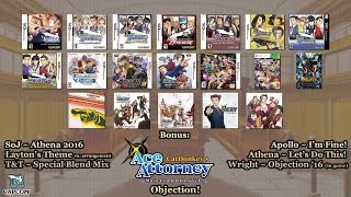 Ace Attorney Music Compilation All Objection Themes 2016 [upl. by Trinee]