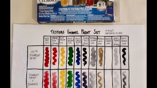 Testors Enamel Paint Set Review and Color Demonstration [upl. by Aubigny351]