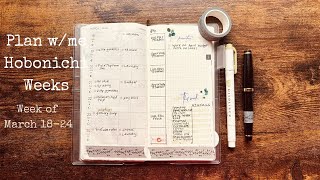 Plan with me  Week of March 1824 2024  Hobonichi Weeks [upl. by Havelock]