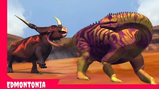 Styracosaurus VS Isanosaurus Prehistoric Battle s1 ep1 [upl. by Arrol]